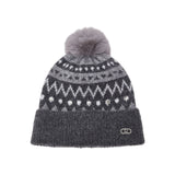 Cappello donna jacquard con borchie