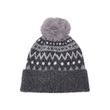 Cappello donna jacquard con borchie
