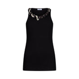 Top donna con dettagli gioiello