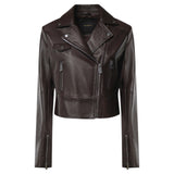 Giacca donna biker chiodo in nappa