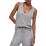 Top donna in maglia chevron