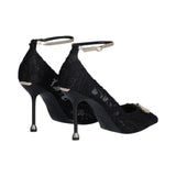 Décolleté donna in pizzo con logo gioiello