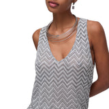 Top donna in maglia chevron
