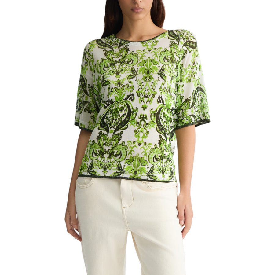 T-shirt donna in maglia stampata