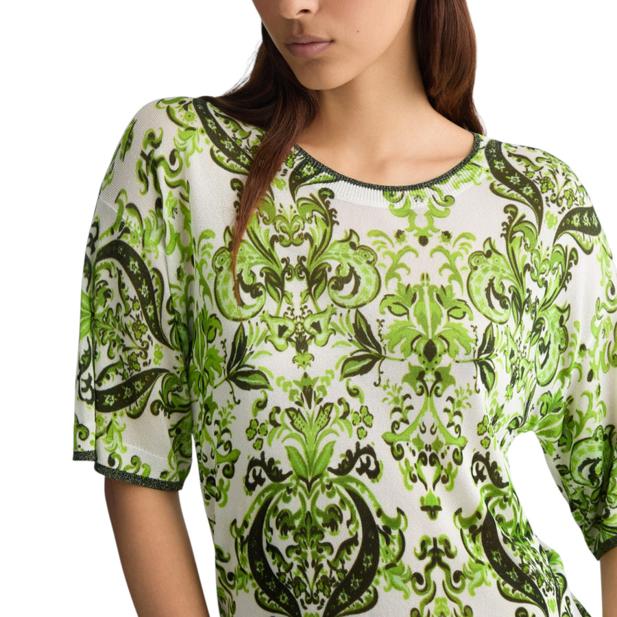 T-shirt donna in maglia stampata