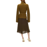 Cardigan donna a coste con tasche