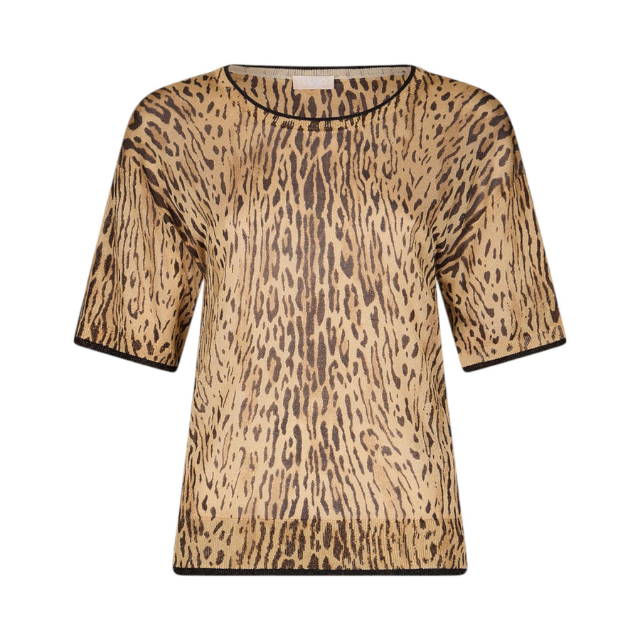 T-shirt donna con stampa animalier