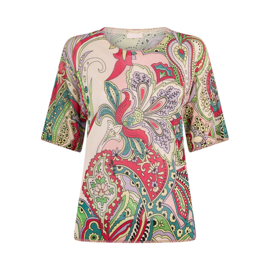 T-shirt donna in maglia stampata