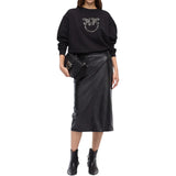Felpa donna con logo Love Birds impreziosito da gioielli