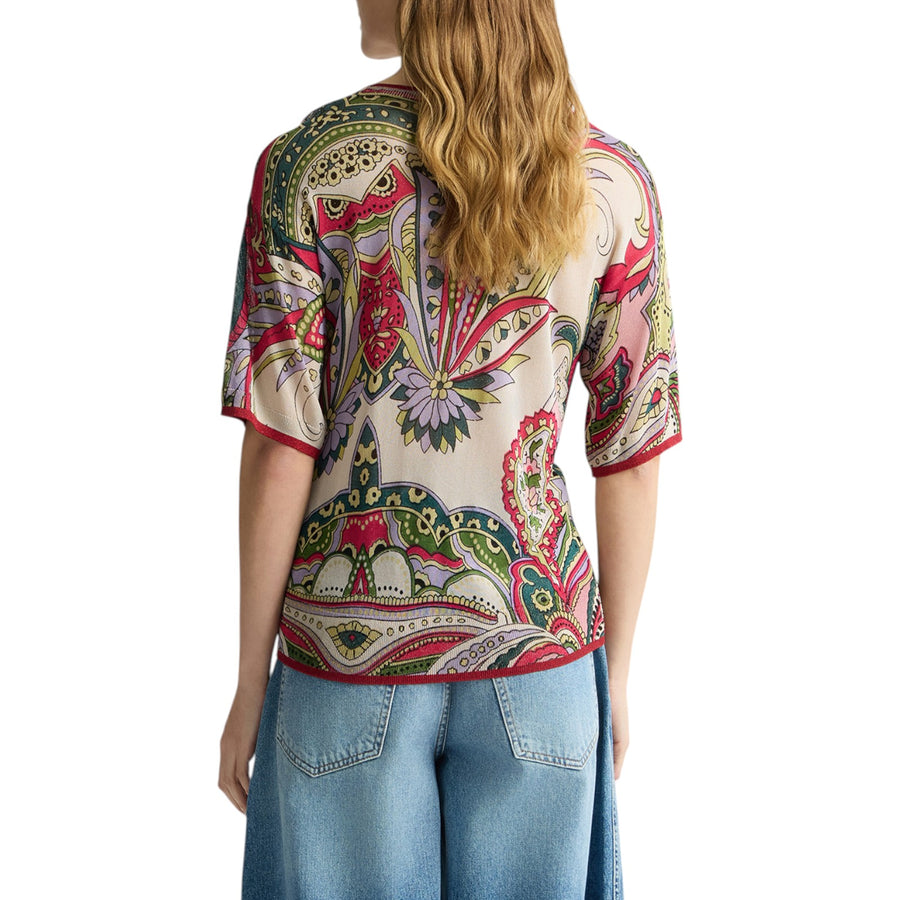 T-shirt donna in maglia stampata