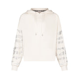 Felpa donna con cappuccio e applicazioni