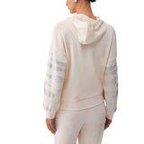 Felpa donna con cappuccio e applicazioni