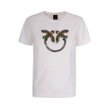 T-shirt donna in cotone con strass