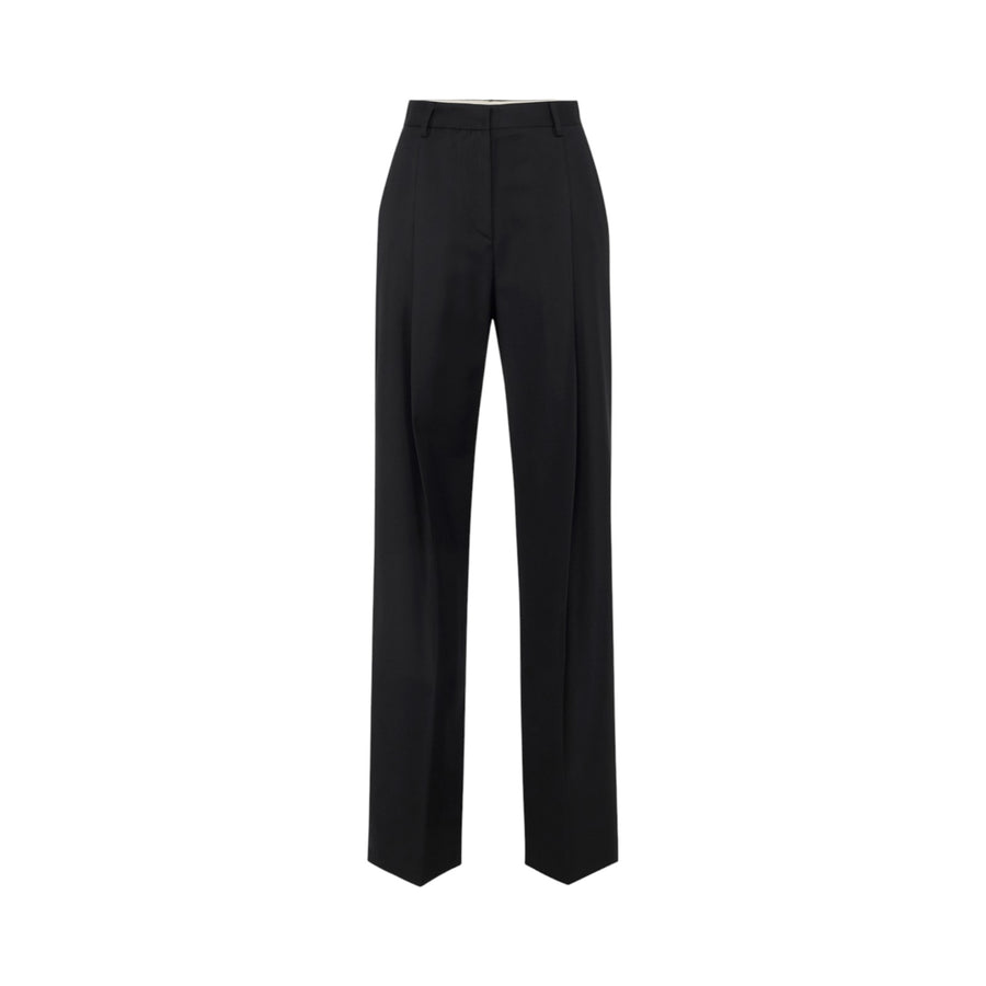 Pantaloni donna in crêpe con pinces