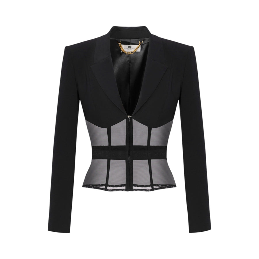 Giacca donna in crêpe e tulle