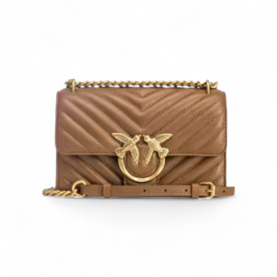Borsa donna a tracolla piccola Love Bag in nappa matelassé