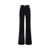 Jeans donna a palazzo con dettaglio logo