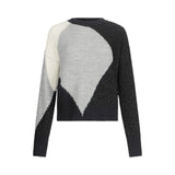 Maglione donna in lana con intarsi