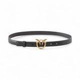 Cintura donna sottile Love Birds in pelle 2cm