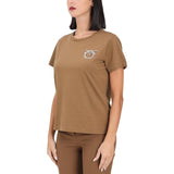 T-shirt donna con ricamo logo Love Birds in cristalli