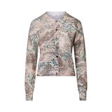 Cardigan donna in maglia stampata