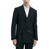 Giacca uomo doppiopetto in frescolana con strass