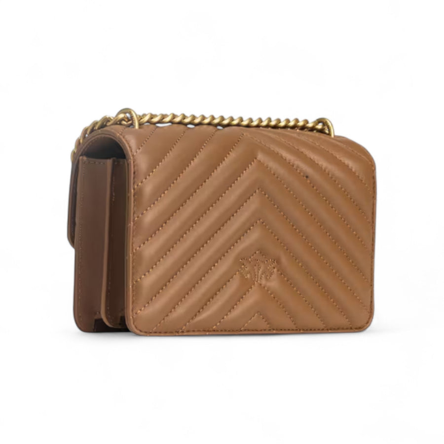 Borsa donna a tracolla piccola Love Bag in nappa matelassé