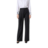 Pantaloni donna in crêpe con pinces