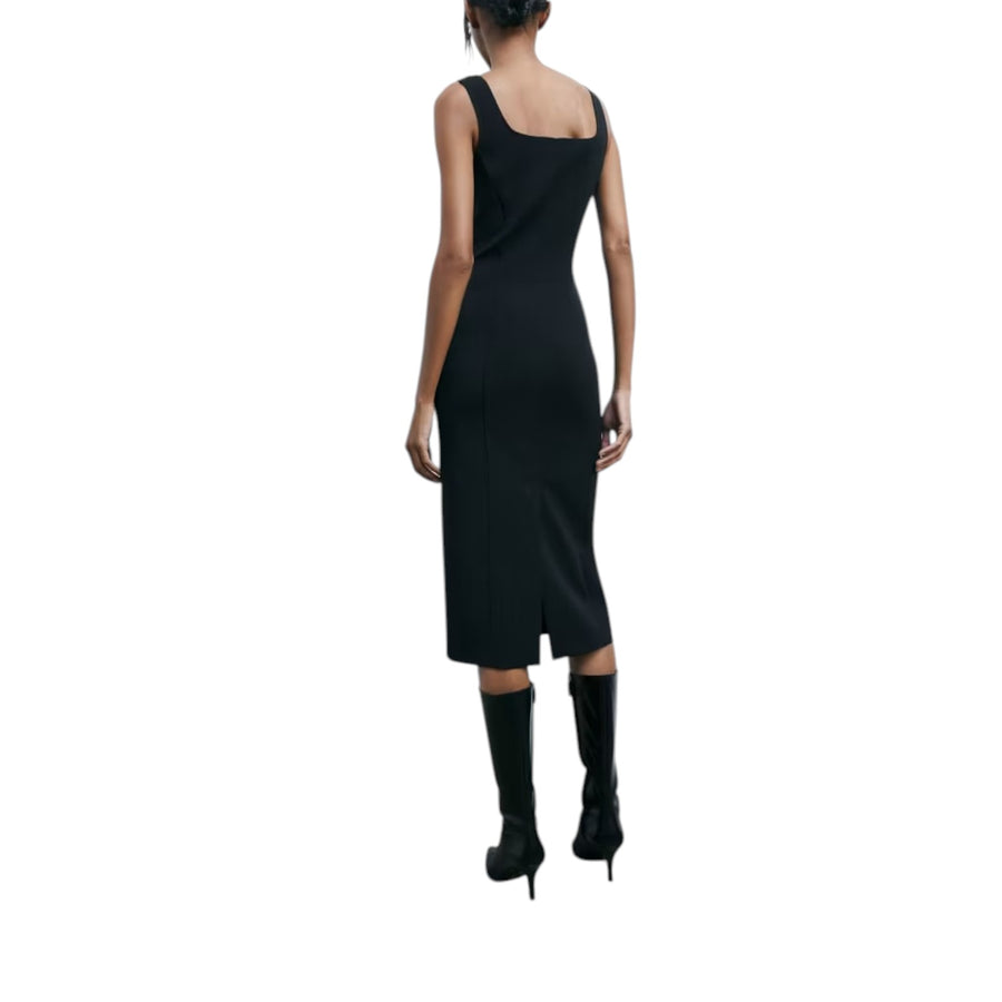 Abito donna midi "ESSENTIAL" in crêpe