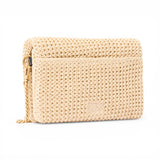 Pochette a tracolla piccola Love Bag Click Soft Horizontal Mini in rafia
