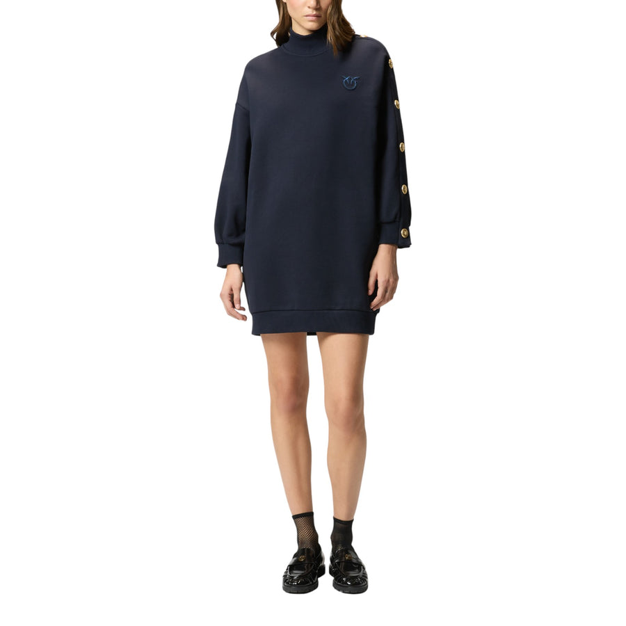 Maxi donna maglia in felpa con bottoni
