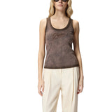 Canotta donna effetto spray con ricamo PINKO