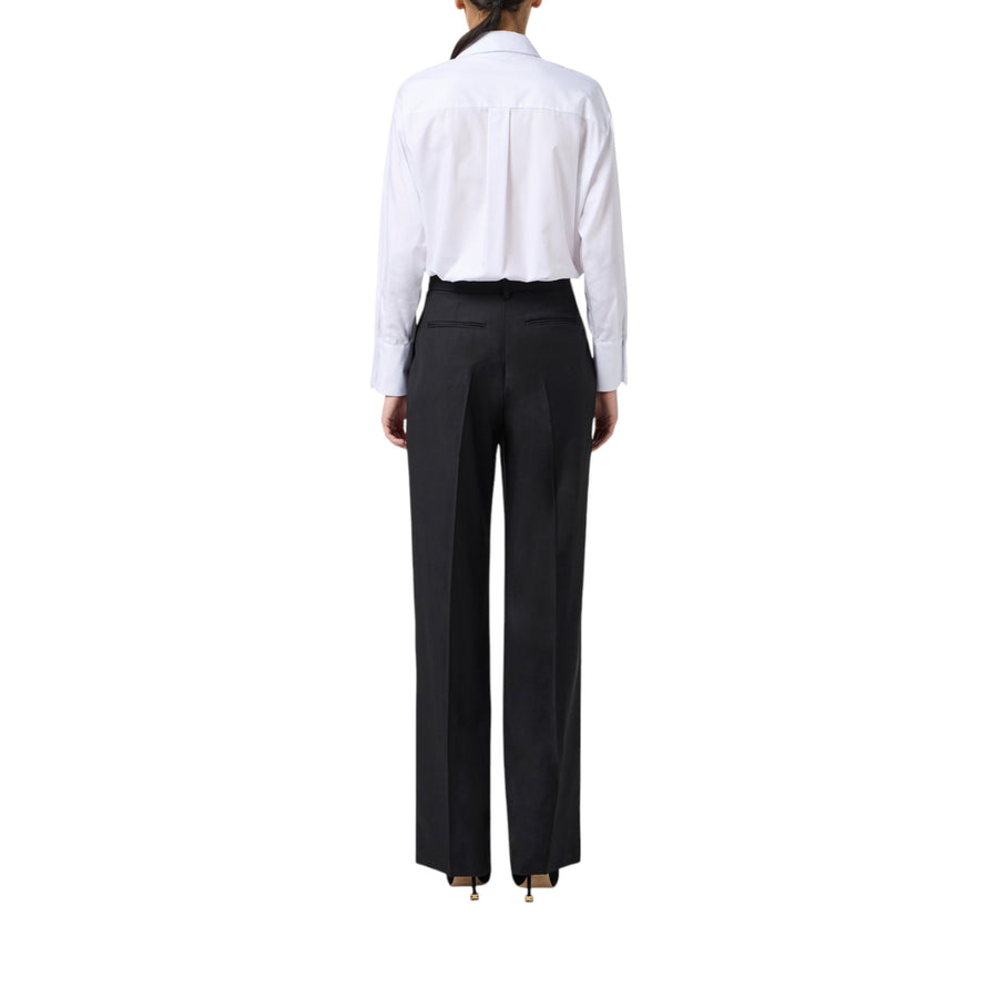 Pantaloni donna in crêpe con pinces