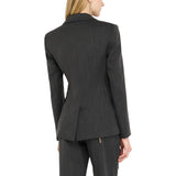 Blazer donna doppiopetto gessato