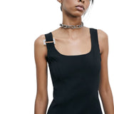 Abito donna midi "ESSENTIAL" in crêpe