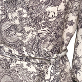 Abito donna a portafoglio con stampa pizzo