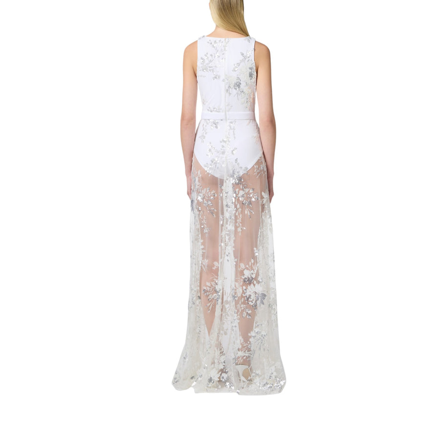 Abito donna Red Carpet in jersey con paillettes ricamate