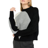 Maglione donna in lana con intarsi