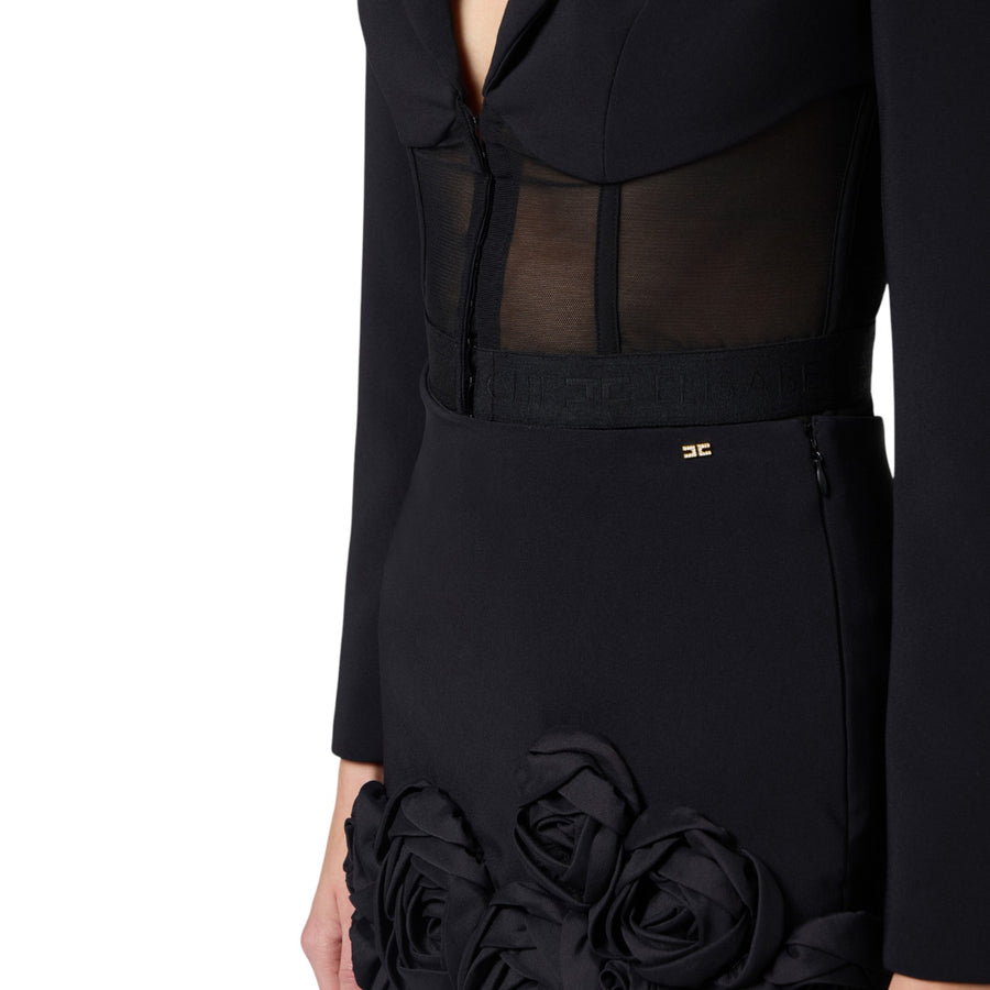 Giacca donna in crêpe e tulle