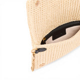 Pochette a tracolla piccola Love Bag Click Soft Horizontal Mini in rafia