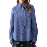 Camicia donna con cravatta