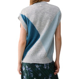 Gilet donna argyle con ricami gioiello