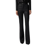 Pantaloni donna dritti gessati effetto brillante