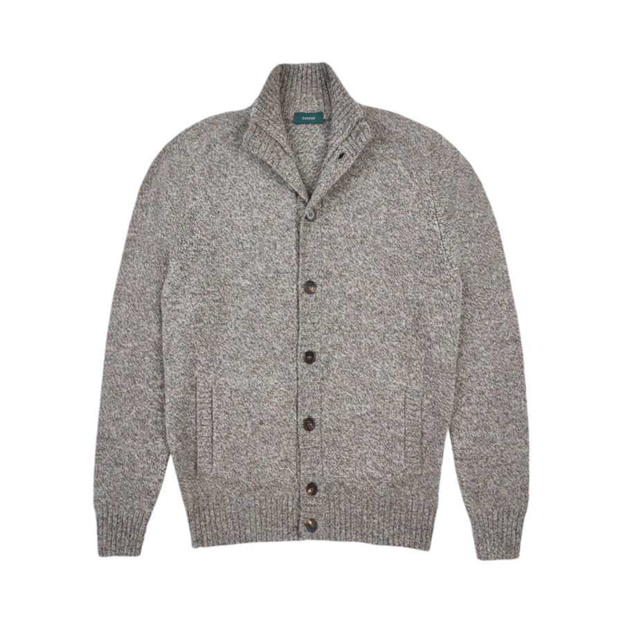 Cardigan Bomber Geelong in lana slim fit uomo