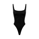 Body donna in jersey con stampa lettering