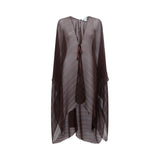 Maxi poncho donna plissé