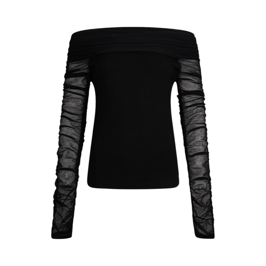 Maglia donna con scollo bardot
