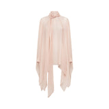 Abito donna in georgette con collo a fiocco
