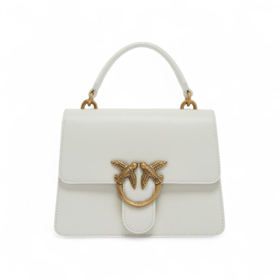 Borsa donna a mano e tracolla piccola Love Bag in pelle