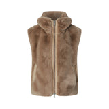 Gilet donna effetto pelliccia con zip